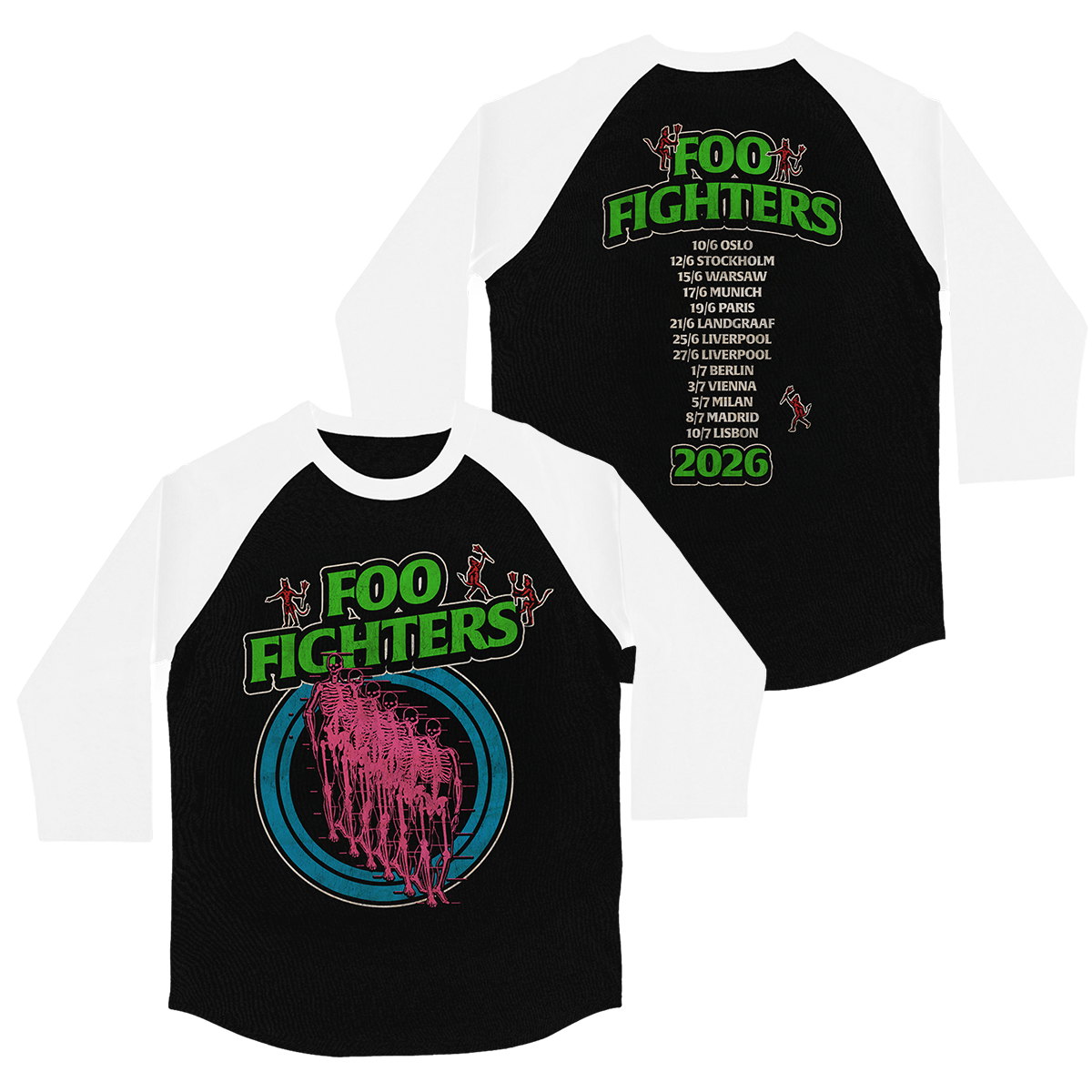 Skeleton Lineup Raglan