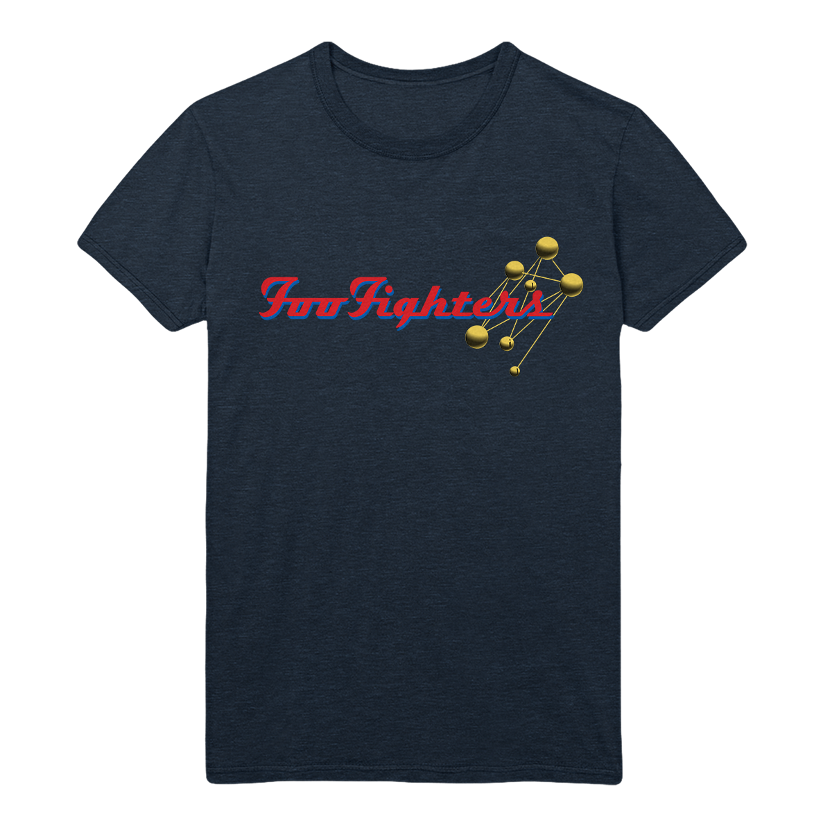 Molecules Tee - Heather Navy-Foo Fighters UK Store