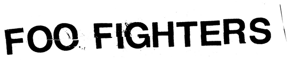 Black 'Foo Fighters' logo on a white background